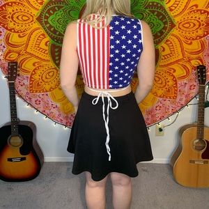 American Apparel Tops - American flag criss cross top XS/M American Apparel Tops - American flag criss cross top XS/M